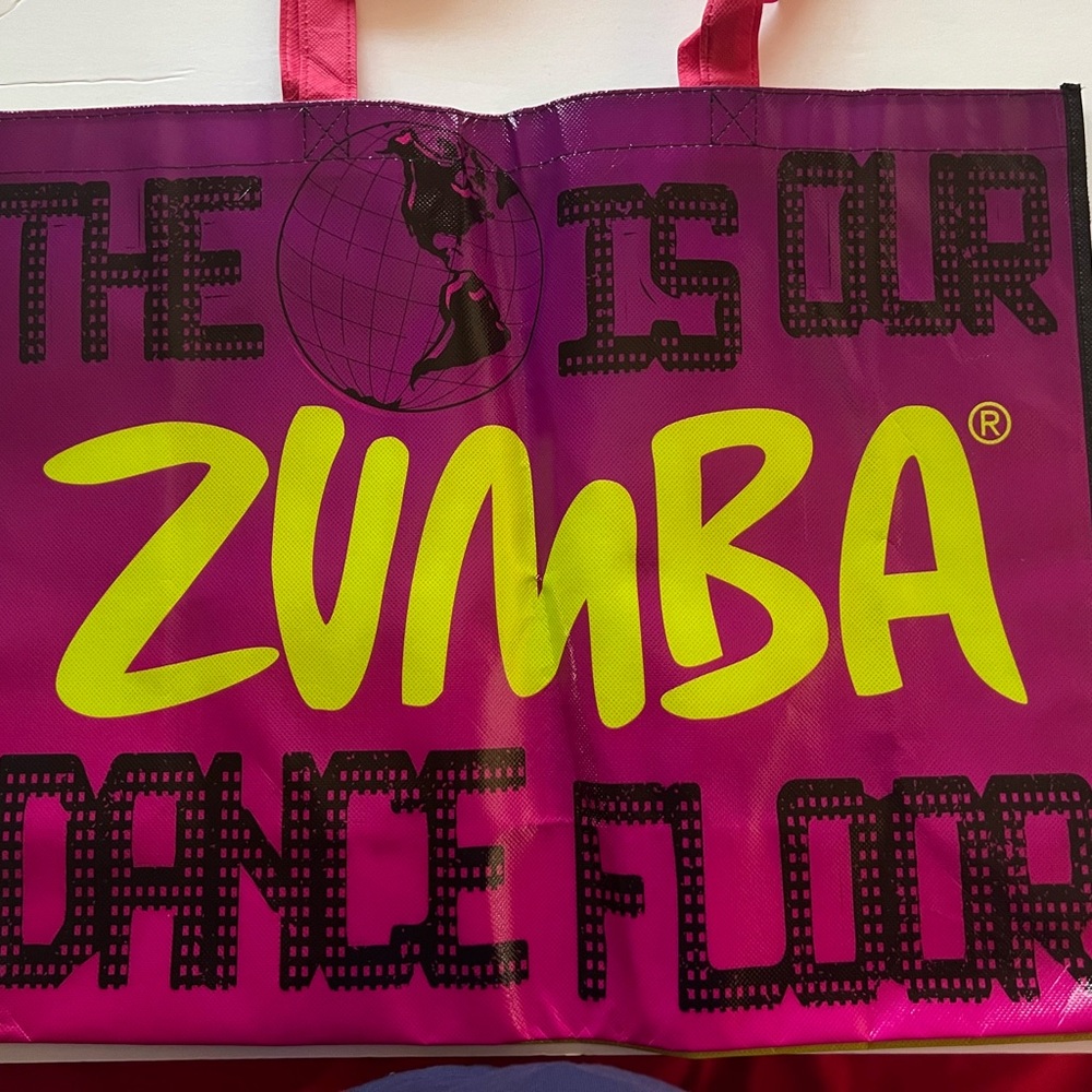 Zumba Pink and Yellow Tote Bag